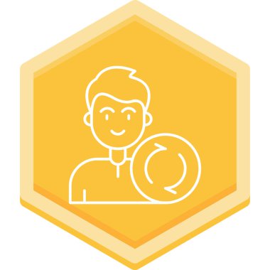 Tek bir simgenin vektör illüstrasyonu