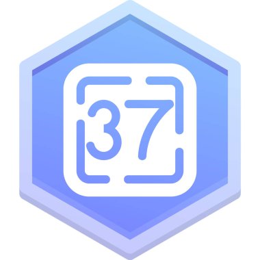 3 boyutlu sayı simgesi, vektör, izole edilmiş