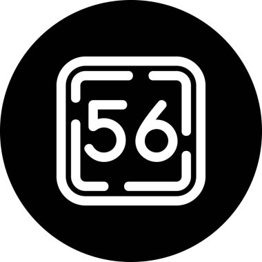 56 glyph düz vektör simgesi