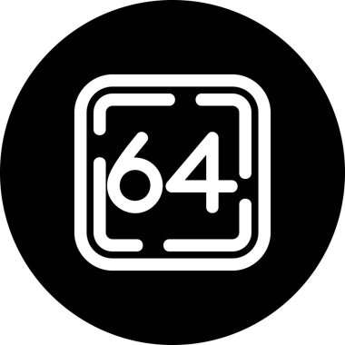 566 siyah beyaz simge, vektör illüstrasyonu