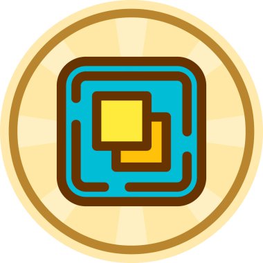 Altın madalya ikonu, vektör illüstrasyonu