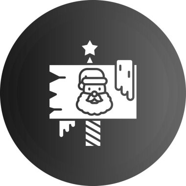 Modern Noel ağacı simgesinin vektör illüstrasyonu