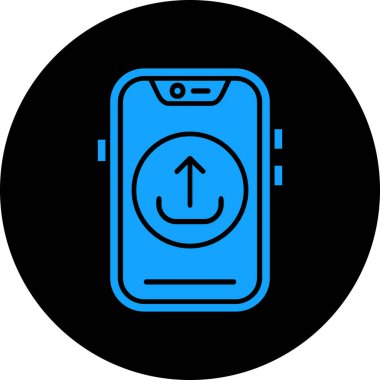 Akıllı telefon modern simgesinin vektör çizimi