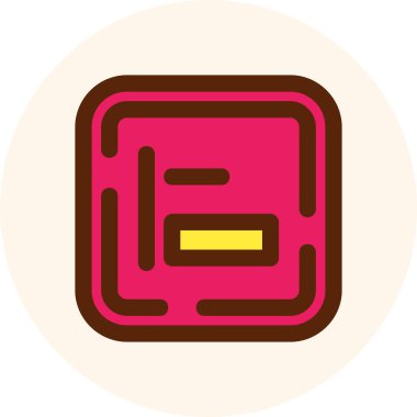 Çikolata. Web simgesi basit illüstrasyon