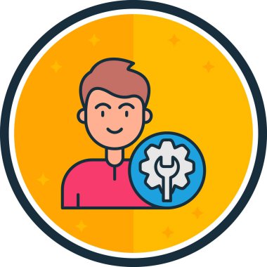 Bir yaratıcı simgenin vektör illüstrasyonu