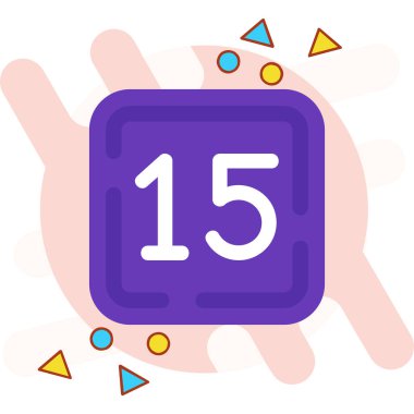 5 numaralı simge vektörü. İnce çizgi işareti. izole edilmiş sınır sembolü çizimi