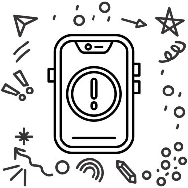 saat simgesine sahip telefon, özet biçimi