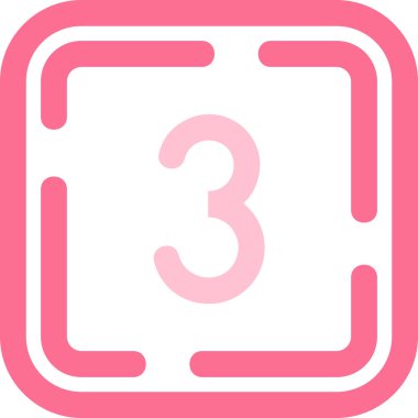 üç numaralı simge işareti tasarımı