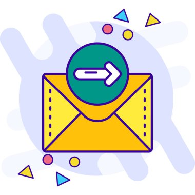 Doldurulmuş e- posta harfi simgesi içeren zarf - özet biçimi