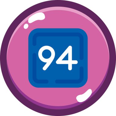 9 numaralı simge, vektör, illüstrasyon