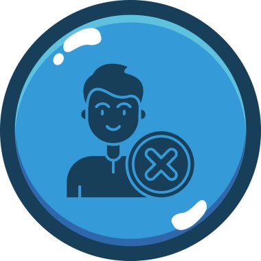 Çemberdeki bir insan simgesinin vektör çizimi