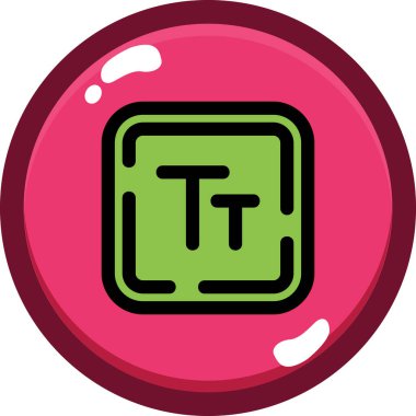 Modern bir harf simgesinin vektör illüstrasyonu