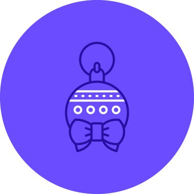 Yılbaşı balosu simgesinin vektör illüstrasyonu