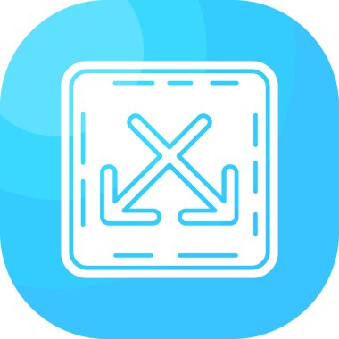 Doldurulmuş çizgili çapraz ok simgesi beyaz arkaplanda izole edildi. Vektör.