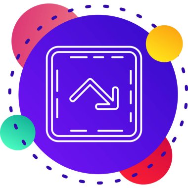 çizgi haritası işaretleyici simgesi beyaz arkaplanda izole edildi. konum belirleyici sembol. Renkli taslak konsepti. vektör.