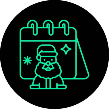 Noel Baba simgesi vektör illüstrasyonu