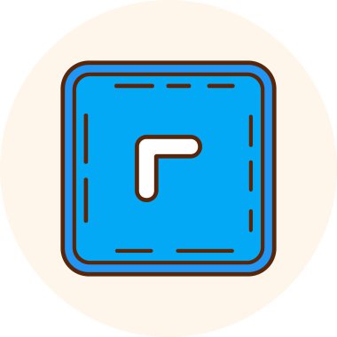 F harfinin vektör illüstrasyonu