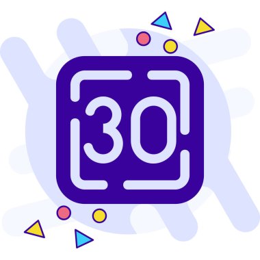 Taslak biçiminde 3 boyutlu sayı simgesi. vektör illüstrasyonu