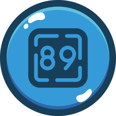 986 metre simgesi. Web için 86 metre vektör simgesinin özet çizimi