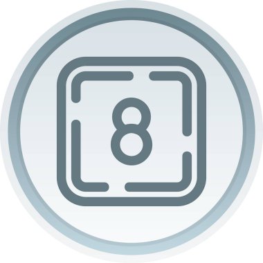 Eşsiz sekiz numaralı vektör sembol