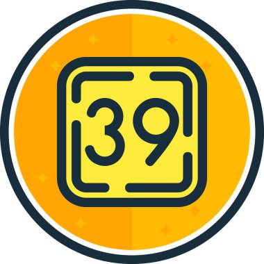 Düz biçimdeki 9 numaralı simge