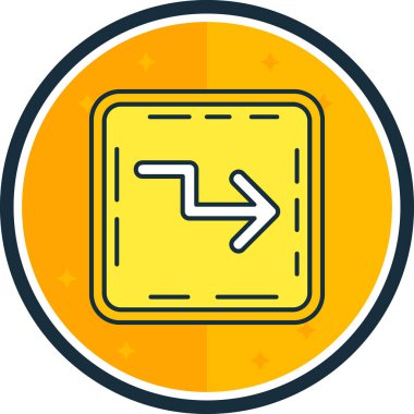 ok simgesi, basit vektör illüstrasyon tasarımı