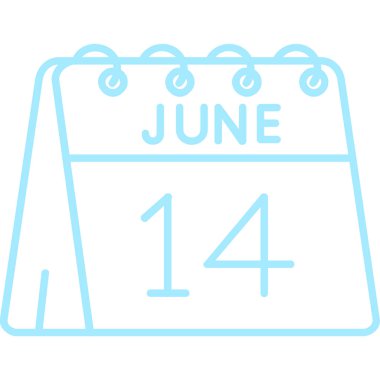 1 Haziran ikon tasarımı. Randevu. düz simge illüstrasyonu.