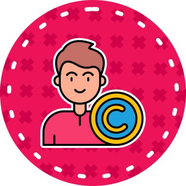 Bozuk paralı bir çizgi film karakterinin vektör çizimi