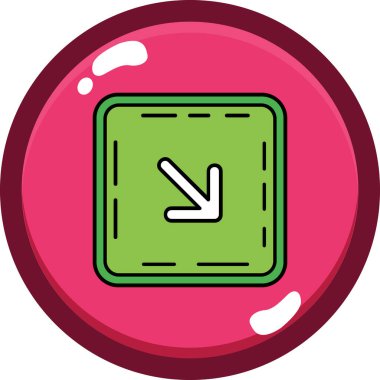 Çember simgesi olan bir saatin vektör illüstrasyonu