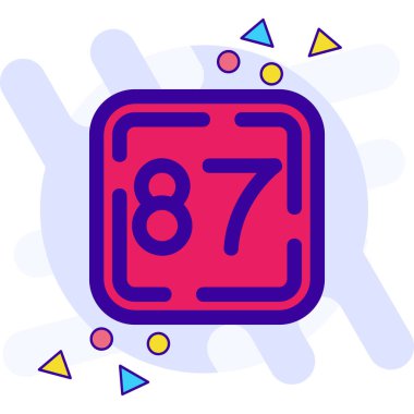 Sekiz numaralı simge vektörü. 8 numaralı hat işareti.