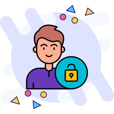 güvenlik kilidi simgesi, vektör illüstrasyon tasarımı