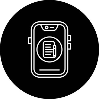 Kolayca değiştirilebilen veya düzenlenebilen mobil akıllı telefon vektör simgesi