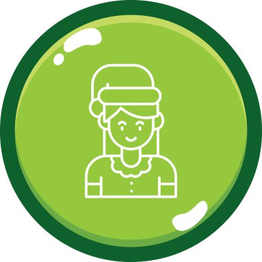 Kadın. Web simgesi basit tasarım