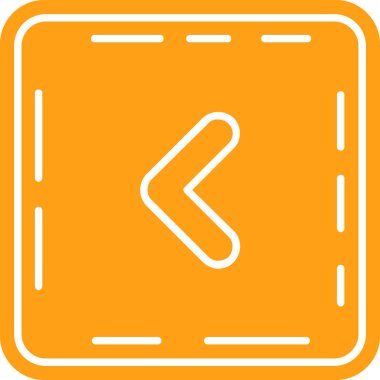 Yol işaretinin tek bir turuncu simgesinin vektör çizimi