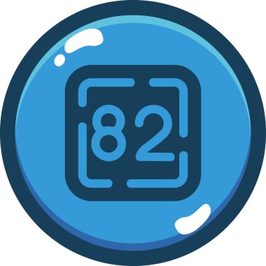 Sekiz numaralı simge vektör illüstrasyonu