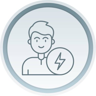 Yıldırım. Web simgesi basit illüstrasyon