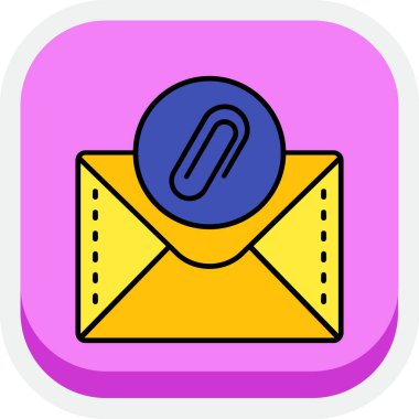 zarf posta vektör simgesi modern doldurulmuş - vektör