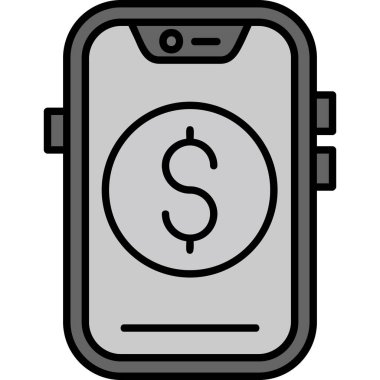 cüzdan para simgesi vektör illüstrasyonu