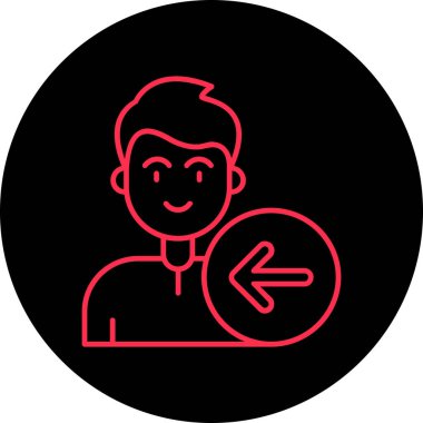 Çapraz simgesi olan bir adamın vektör çizimi