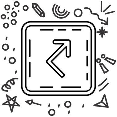 Ok simgesi tasarım vektörü