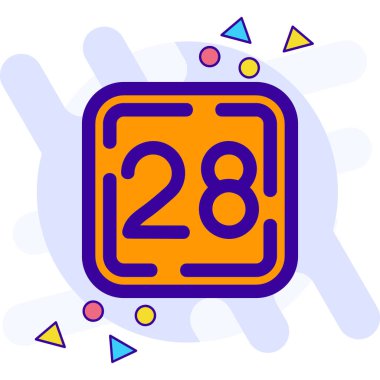 Moda stili izole edilmiş arkaplanda sekiz numaralı simge