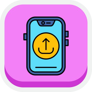 akıllı telefon simgesi, vektör illüstrasyonu beyaz arkaplanda izole edildi