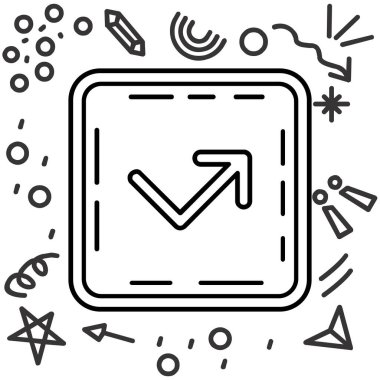 Moda biçimi izole edilmiş arkaplanda doğru yön simgesi