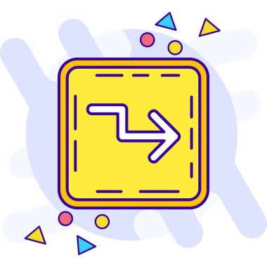 Doldurulmuş yön simgesi - özet biçimi