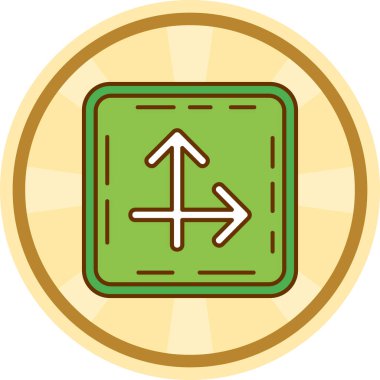 Modern yol simgesinin vektör illüstrasyonu