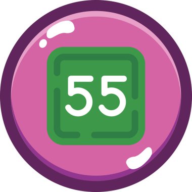 555 modern simge, vektör illüstrasyonu