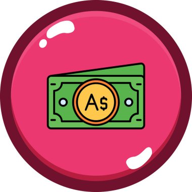 para sikkesi web simgesi, basit vektör illüstrasyonuName