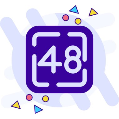 5 numaralı vektör simgesi tasarımı çizimi