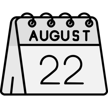 Ağustos 23 vektör illüstrasyonu