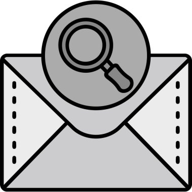 e- posta arama simgesi vektör illüstrasyonu